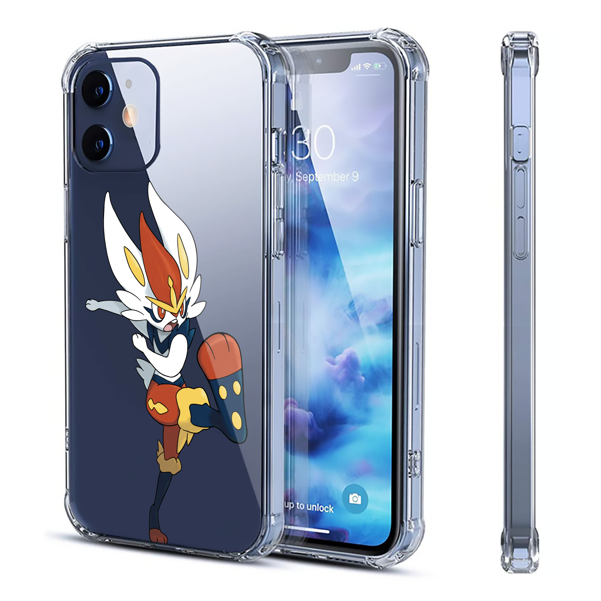 （画像用） ポケットモンスター Pokémon 【iPhone 12シリーズ対応】透明スマホケース（クリアソフトケース）